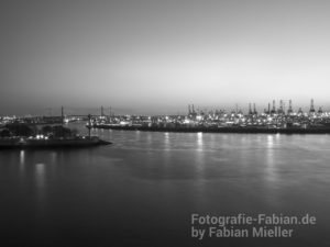 Hamburger Hafen Schwarz/Weiß