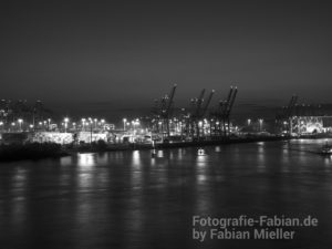 Hamburger Hafen Schwarz/Weiß